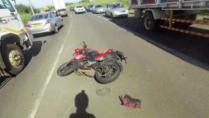 moto accidentée